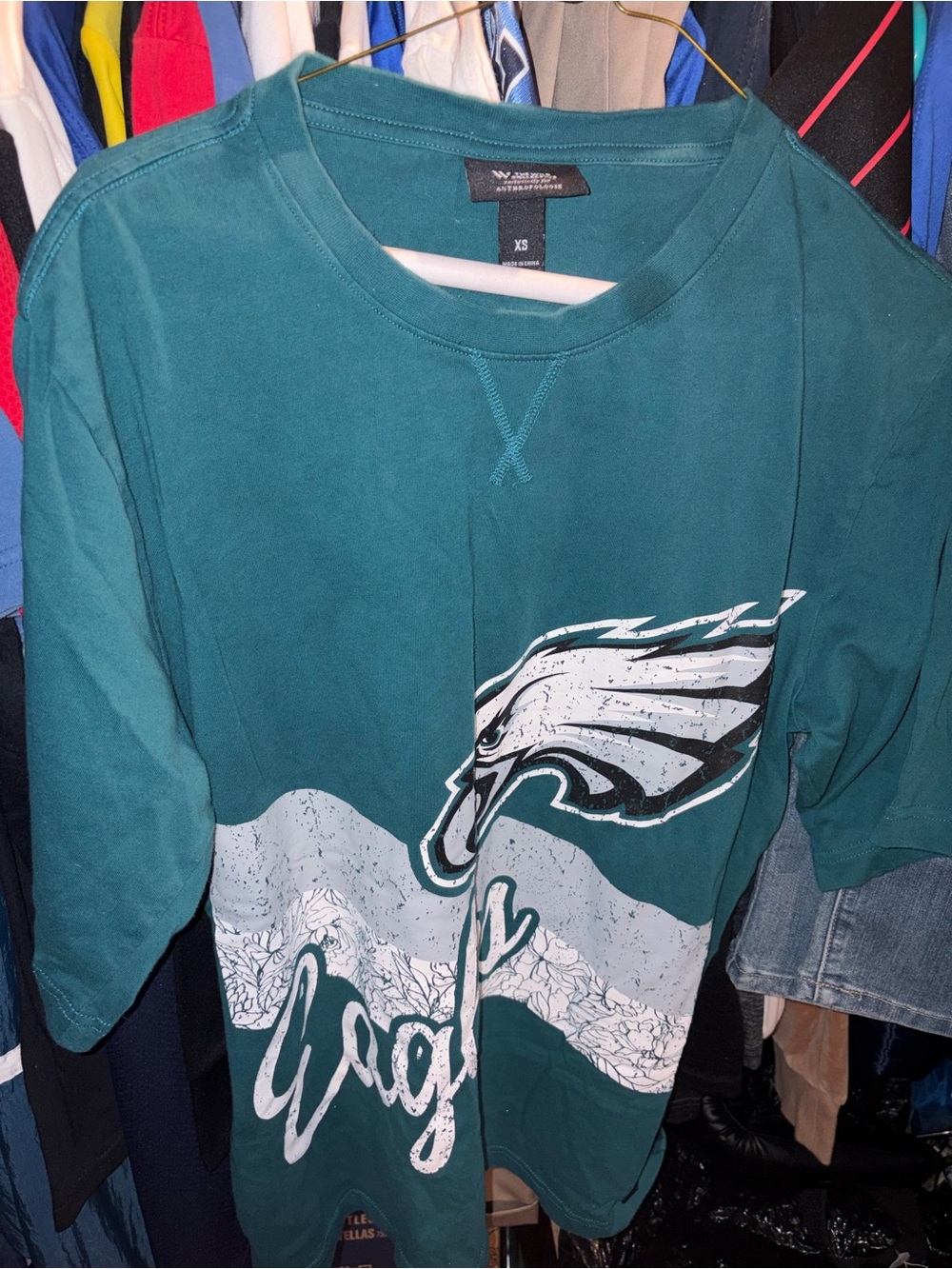 Philadelphia Eagles NFL- The Wild Collective long sleeve anthropologie shirt XS